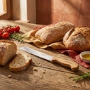 Coltello da Pane con Manico in Legno di Olivo – 20cm