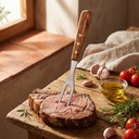 Forchettone per Carne con Manico in Legno di Olivo