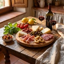 Tagliere Rotondo Girevole in Legno di Olivo