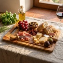 Tagliere Rettangolare con Raccoglisugo in Legno di Olivo