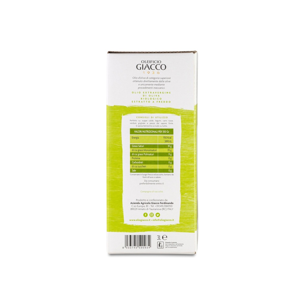 Olio EVO BIO 3 litri 