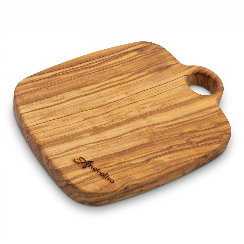 Tagliere con Foro in Legno di Ulivo – 24x17cm