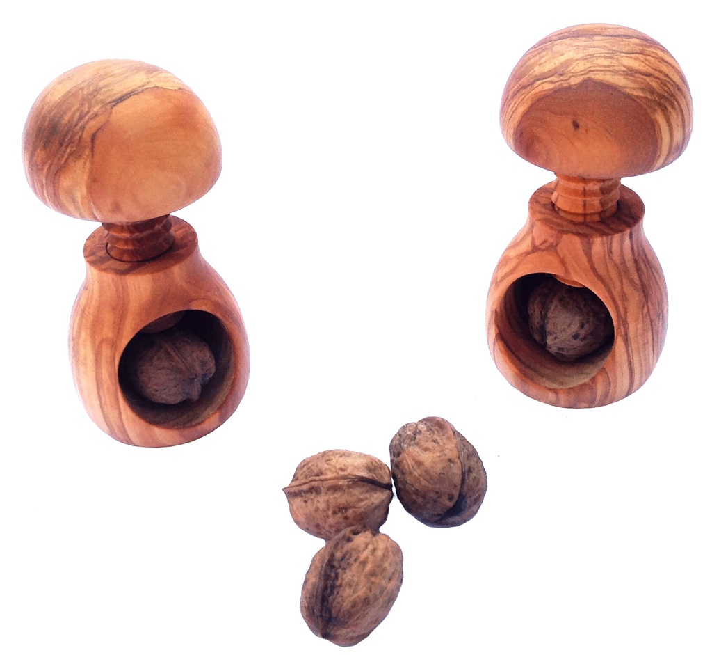 Schiaccianoci a Fungo in Legno di Ulivo