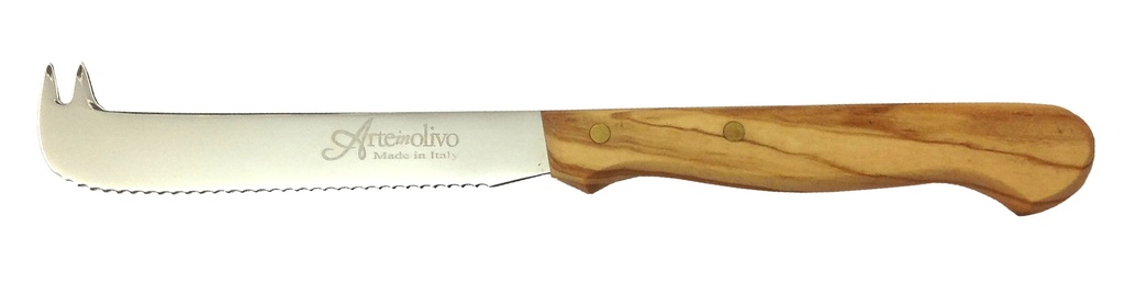 Coltello da Formaggio con Due Punte in Legno di Olivo