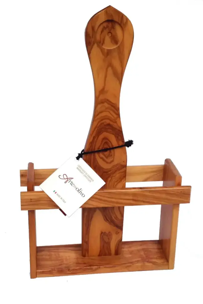 Oliera Olio e Aceto in Legno di Olivo