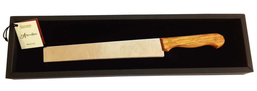Coltello da Salumi con Manico in Legno di Olivo – 24cm