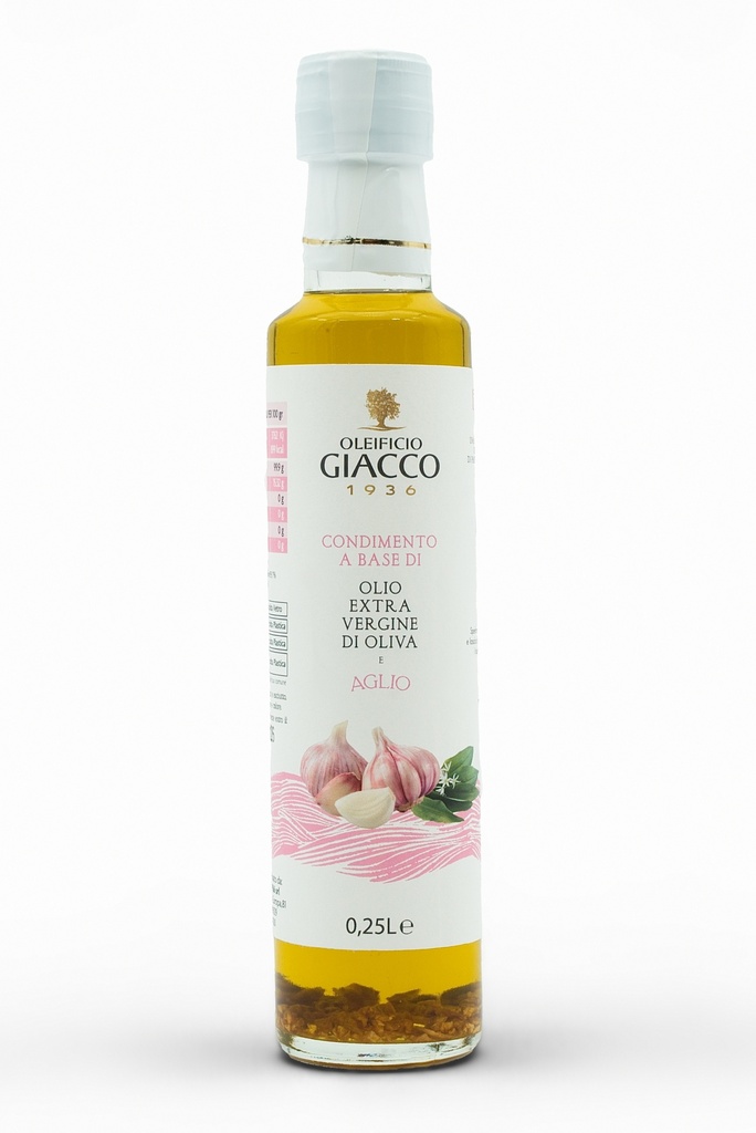 Condimento a base di olio extravergine di oliva e aglio