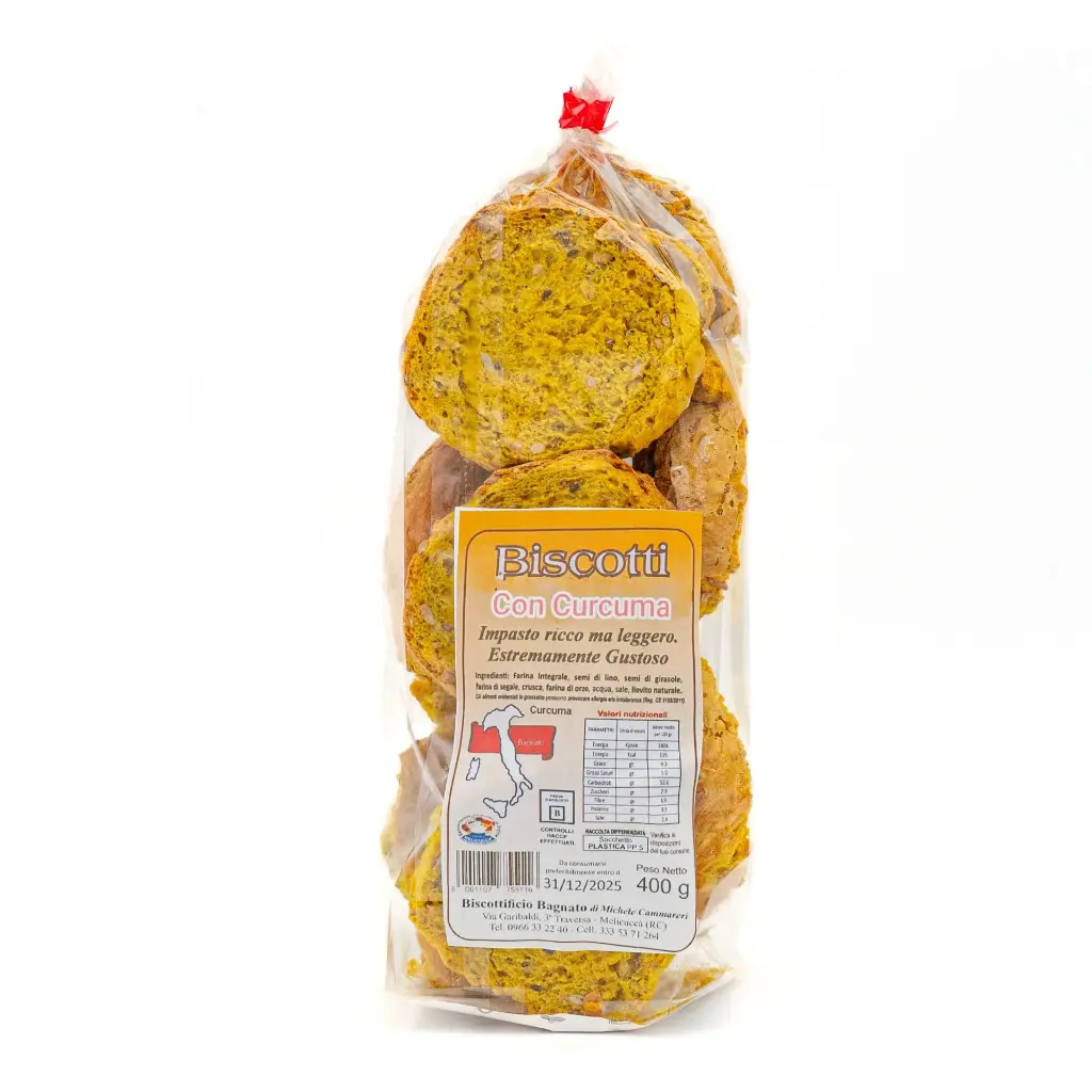 Pane biscottato alla curcuma