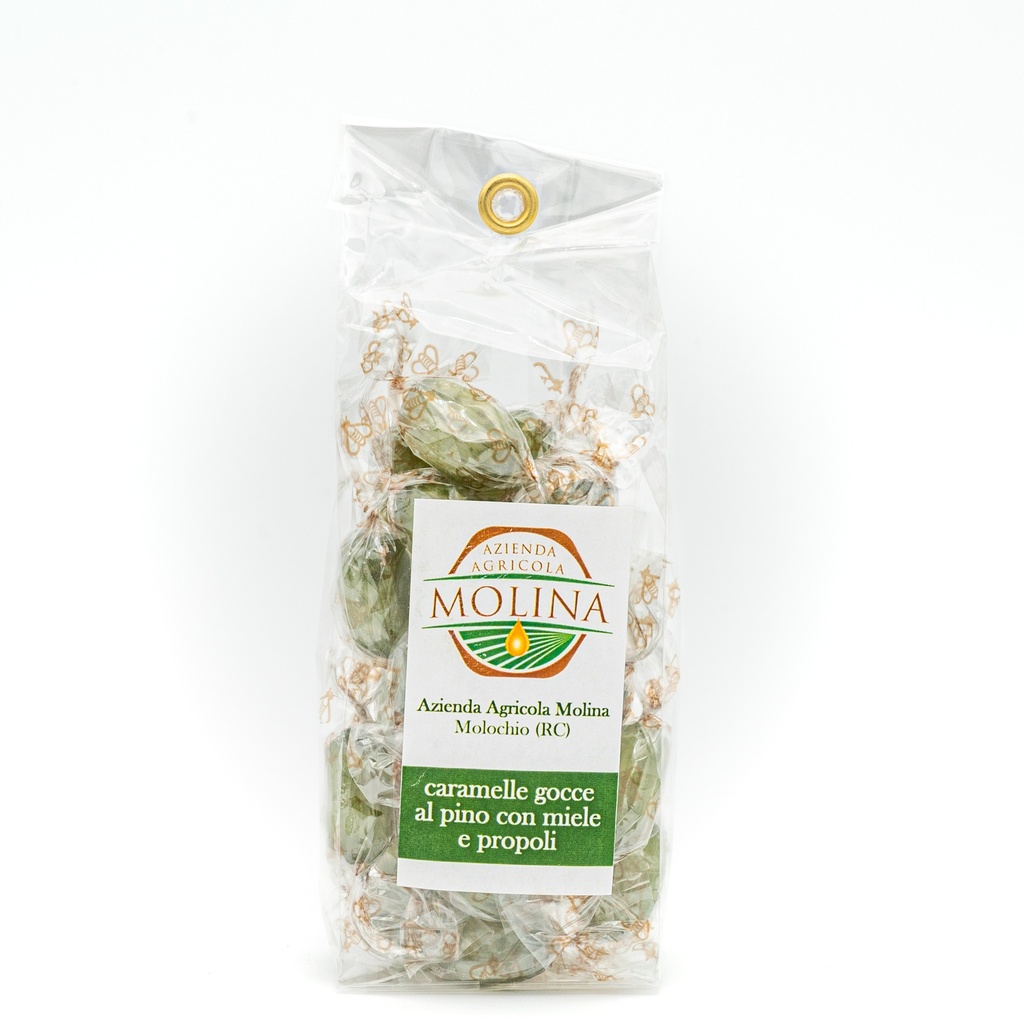 Caramelle gocce al pino con miele e propoli