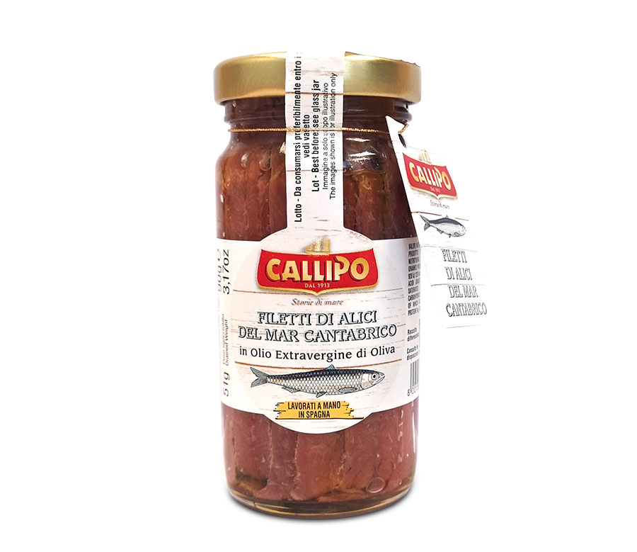Filetti di Alici del Mar Cantabrico in olio extravergine di oliva