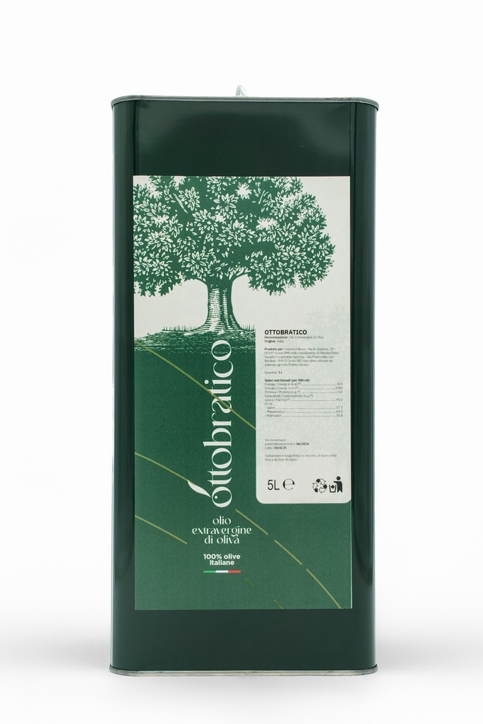 Olio Extra Vergine di Oliva - L'Ottobratico -  (5 Litri)