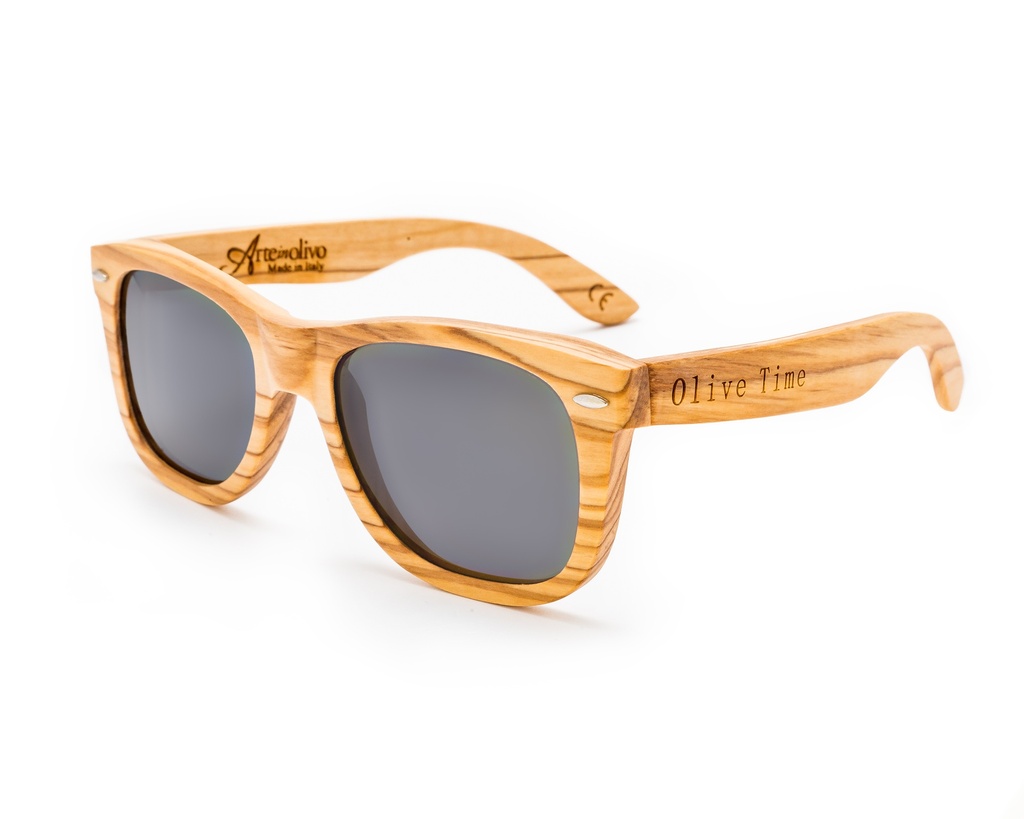 Occhiali da Sole in Legno di Olivo Massello – Lenti Polarizzate UV400, Unisex