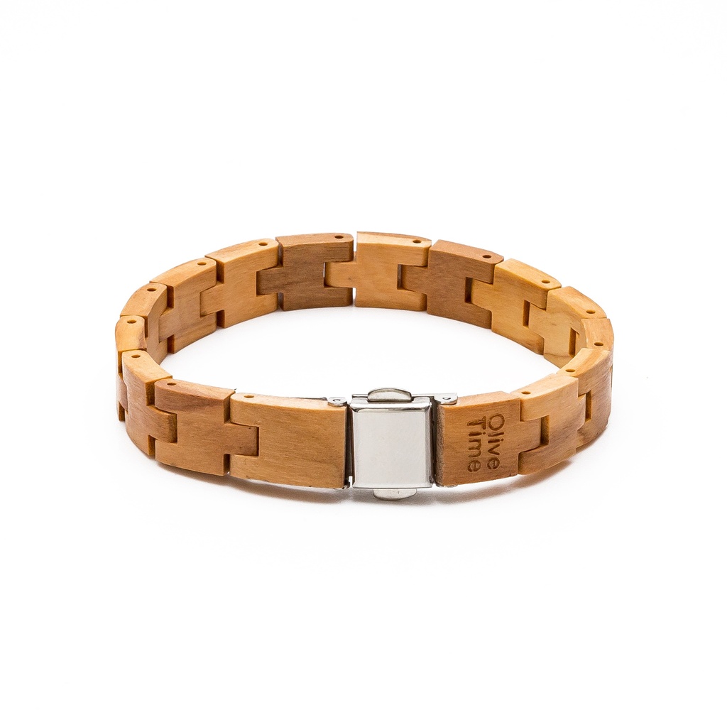 Bracciale in Legno di Olivo e Wengè