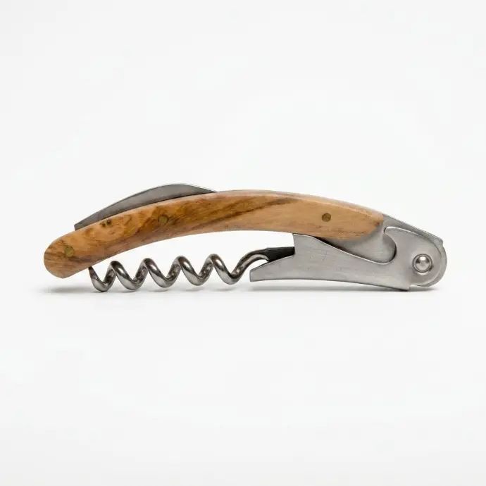 Cavatappi in Legno di Olivo e Acciaio Inox