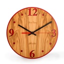 Orologio da Parete in Legno di Olivo