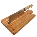 Tagliere per Cioccolato e Torrone in Legno di Olivo con Coltello Inox